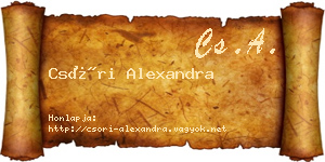 Csóri Alexandra névjegykártya
