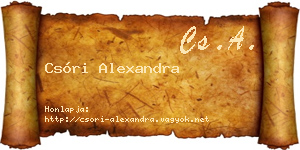 Csóri Alexandra névjegykártya
