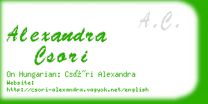 alexandra csori business card